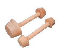Zerodeko Molde de Madera Redondo para Tartaletas de Huevo 2piezas Doble Cara, Tamaño 15.20x5.90cm, Herramienta Manual para Repostería en Cocina y Tés Tarde