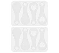 Zerodeko Molde de Silicona Flexible para Fichas Pequeñas, 2 Piezas, Molde DIY para Llaveros y Fichas de Carrito de Compras, Adecuado para Manualidades y Fundición de Resina