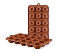 Zerodeko Molde de Silicona para Chocolate 15 Rejillas, Forma Irregular, Antiadherente y Fácil de Usar, Adecuado para Tartas y Gelatina en Cumpleaños y Compromisos