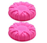 Zerodeko Molde para Hornear Pasteles de Silicona 2 Piezas, Diseño Girasol, Antiadherente, Resistente al Horno, Herramienta Casera para Repostería y Postres, Molde Reutilizable para DIY