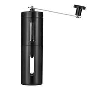 Zerodeko Molinillo de Café Resistente al Desgaste Negro de Acero Inoxidable Manual Ajuste de Grosor Ligero y Portátil para Viajar y Acampar