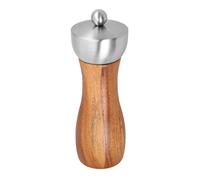 Zerodeko Molino de Pimienta Manual Núcleo Cerámico y Cabeza de Acero Inoxidable de Sal y Pimienta de Madera Natural para Cocina Resistente y Preciso