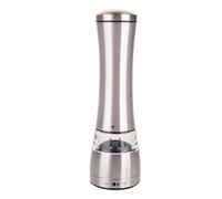 Zerodeko Molino Manual de Sal y Pimienta de Acero Inoxidable Molinillo Ajustable con Ventana Transparente para Controlar para Cocina y Especias