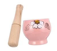 Zerodeko Mortero de Cerámico con Mano de Madera Triturador Manual para Especias y Condimentos Herramienta Resistente y para Cocina