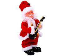 Zerodeko Muñeco de Papá Noel Eléctrico Musical para Decoración Navideña de Escritorio y Dormitorio Movimiento y Sonido en Color Rojo de Plástico y Tela Varios Estilos