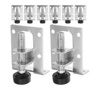 Zerodeko Niveladores Ajustables para Patas de Muebles 8 Piezas Tamaño S de Acero Almohadillas Antideslizantes para Armarios, Bancos de Trabajo y Estanterías, Patas Niveladoras