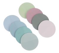 Zerodeko Notas Adhesivas Transparentes Redondas Pet, 400 Hojas Autoadhesivas Removibles, Blocs de Notas para Estudiantes y Oficina, Papelería Multiusos para Apuntes y Organización Diaria