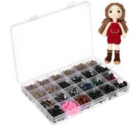 Zerodeko Ojos de Seguridad para Manualidades 600 Piezas Arandelas, Ojos de Plástico para Animales de Crochet y Muñecas, Kit Multiusos para Amigurumi y Proyectos DIY de Peluches