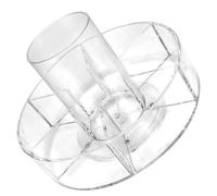 Zerodeko Organizador de Maquillaje Giratorio 360 Grados de PS Transparente, Multiusos para Cocina y Baño Diseño Rotatorio y Múltiples Compartimentos