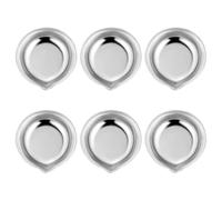 Zerodeko Paleta de Colores de Pintura de Acero Inoxidable 6 Piezas con Boquilla Antigoteo, Bandeja Redonda para Acuarela, Paleta Compacta y Portátil para Modelismo y Manualidades