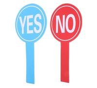 Zerodeko Paletas de Votación Portátiles para Aula 15X30 CM Tablero de Espuma Rígida Juego de 2 Unidades Sí y No” Paletas de Participación para Evaluación y Comunicación Escolar