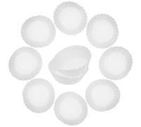 Zerodeko Papel para Hornear sin Pliegues 8 Pulgadas, 50 Unidades, Papel Resistente Grasa para Moldes de Tartas Vascas, Revestimiento Antigrasa para Horno, Capacillos para Cupcakes