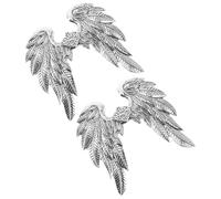 Zerodeko Pasadores Pelo Vikingos Alas de Metal Plateado, 2 Piezas, Accesorios Góticos y Vintage para Cosplay, Halloween y Festivales Renacentistas, Pinzas Cabello Firmes y Ligeras