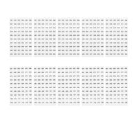 Zerodeko Pegatinas Autoadhesivas Números Pequeños para Esmalte de Uñas, Etiquetas Transparentes 8 Mm, Números 001-120, 10 Hojas para Organización, Inventario y Almacenamiento en Salones