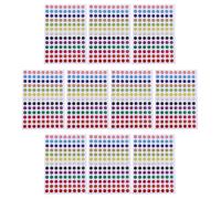 Zerodeko Pegatinas Circulares Adhesivas Láser 0,8 Cm 1170 Unidades por Paquete, Mini Puntos de Purpurina Multicolor para Manualidades, Oficina y Material Escolar, Etiquetas de Codificación