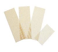 Zerodeko Pegatinas de Perlas Autoadhesivas para Rostro y Uñas 4 Hojas 2800 Unidades en 4 Tamaños 3Mm 4Mm 5Mm 6Mm Doradas Decorativas para Maquillaje Facial y Nail Art