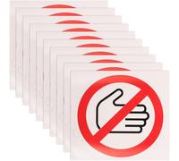 Zerodeko Pegatinas Paquete de 10 Unidades Autoadhesivas de de Seguridad de Vinilo Señal de No Tocar Patrón para para Sitios de Construcción y Equipos