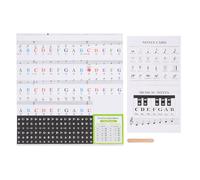 Zerodeko Pegatinas para Piano 88 Teclas Autoadhesivas Notas Musicales y Letras, Calcomanía Práctica para Teclado Electrónico, Set Completo Varilla de Madera, Adecuado para Principiantes