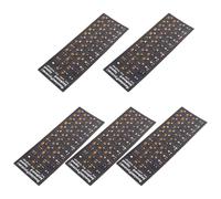 Zerodeko Pegatinas para Teclado Ruso Mate Negras Letras Naranjas 5 Hojas Adhesivas de Repuesto para Teclados de Ordenador y Portátiles Accesorios de Computadora para Uso en Escritorio