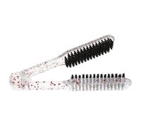 Zerodeko Peine Alisador para Cabello Resistente a Altas Temperaturas, Diseño en V Transparente Color Rojo, Cepillo Doble Cara para Peinar y Alisar, Herramienta Portátil para Cuidado