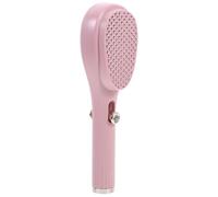 Zerodeko Peine Antiestático Portátil para Masaje y Limpieza del Cuero Cabelludo, Peine Desenredante de Dientes Anchos, Expandible, Ligero y Adecuado para Cabello Liso y Rizado, Color Rosa