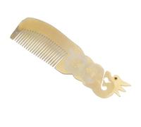 Zerodeko Peine de Cuerno de Buey Hecho a Mano Dientes Anchos para Mujer para Cuidado Delicado del Cabello Rizado Textura Natural y Mango Liso