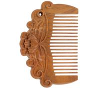 Zerodeko Peine de Madera Maciza Pequeño 8 Cm Peine de Masaje Antistático para Mujer para Cuidado Saludable del Cabello Obsequio Artesanal