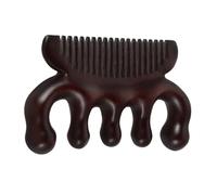 Zerodeko Peine De Masaje De Sándalo Dientes Anchos Para Rascar El Cabelludo Peine De Madera Para Uso Diario Herramienta De Masaje Capilar Para Relajar El Cuello Hombros