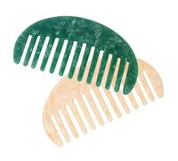 Zerodeko Peine para Cabello Mojado y Rizado de Acetal Antiestático, 2 Piezas, Diseño Portátil para Desenredar y Cuidar el Cabello Largo de Mujer