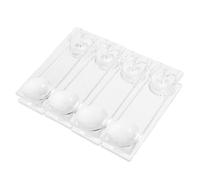 Zerodeko Pesas Transparentes de Plástico para Cortinas 8 Cm, Tiradores de Tracción para Persianas Romanas, Accesorios para Cortinas Enrollables, Paquete de 4 Unidades para Uso Doméstico