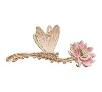 Zerodeko Pinza Cabello Forma de Flor de Loto para Mujer, Pinza de Pelo China, 1 Unidad, Diseño Antideslizante, Apta para Cabello Grueso o Largo, Adecuado para Fiestas y Celebraciones