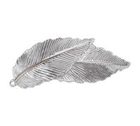 Zerodeko Pinza Cabello Metálica Plateada Diseño Hoja Tamaño Mediano Sujeción Fuerte para Mujer Accesorio Elegante para Uso Diario Maquillaje Cocina y Eventos Obsequios