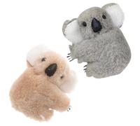 Zerodeko Pinzas Cabello de Mujer Diseño de Koala Pequeñas Pinzas de Mandíbula para Cabello Fino Set de 2 Unidades Colores Caqui y Gris Accesorios para Uso Diario y Eventos Obsequios