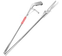 Zerodeko Pinzas Color Plata en Diseño Plegable para Acero Inoxidable de Serpientes Práctico Captura Segura Clip y Jardín para Basura Cangrejo