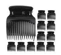 Zerodeko Pinzas para Rulos Calientes 12 Piezas Negras Pinzas Térmicas para Seccionar Cabello Accesorio Profesional para Peinado y Protección Térmica en Peluquería Uso Diario Niñas