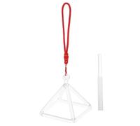 Zerodeko Pirámide Cantora de Cristal Afinación Meticulosa de 4 Pulgadas Instrumento Musical con Mazo de Cuarzo Tonos Claros y Armoniosos para Meditación y Yoga