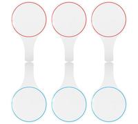 Zerodeko Pizarra de Puntuación Portátil 15×25 Cm, 6 Piezas Paletas de Borrado en Seco Círculos Azules y Rojos, Tablero un Lado para Votación, Juez y Marcador Escolar Práctico