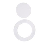 Zerodeko Placa de Cubierta Redonda de Color Blanco para Acceso de Tuberías de Fontanería, Material Abs sin Taladro, Evita el Levantamiento de Bordes, Adecuado para Techos de Aluminio