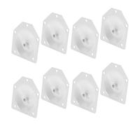 Zerodeko Placas de Montaje en Ángulo de Hierro Blanco 12° 8 Piezas