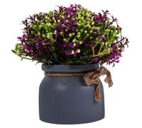 Zerodeko Planta en Maceta Verde Artificial Flores Blancas Artificiales Soporte de Planta Ajustable decoración del hogar ser Guirnalda Flor en Maceta Falsa Planta Falsa el plastico Violet