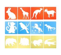 Zerodeko Plantillas de Animales para Manualidades Diy, Hechas de Pp, Reutilizables y Lavables, Ideales para Desarrollar Creatividad E Inteligencia Adultos