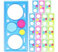 Zerodeko Plantillas de Dibujo para Niños 12 Piezas Resistencia a Deformación y Corte Fino en Plástico para Decoración del Hogar y Educación Creativa Color Aleatorio
