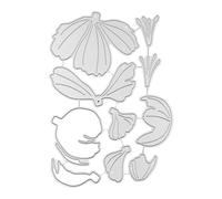 Zerodeko Plantillas de Troquelado de Metal Flores de Peonía, Troqueles Acero al Carbono para Manualidades y Scrapbooking, Molde de Marco para Decoración de Tarjetas, Herramienta Creativa