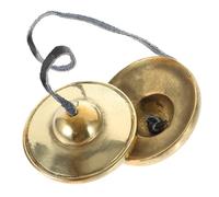Zerodeko Platillos Pequeños de Cobre para Meditación y Yoga, Instrumento de Percusión Manual de Mano, Campana de Impacto Portátil para Música y Relajación, Uso en Sesiones de Meditación