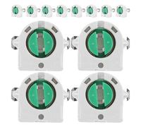 Zerodeko Portalámparas Fluorescente T8 de Abs Soporte para Tubo Led, Paquete de 12 Piezas, Diseño Moderno y Compatible para Oficinas y Interiores Comerciales
