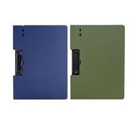 Zerodeko Portapapeles A4 2 Piezas Azul y Verde, Tablero de Escritura Portátil Clip para Documentos, Organizador Práctico para Oficina y Escuela, Soporte para Archivos y Notas