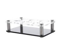 Zerodeko Portavasos para 6 Vasos de Vino y Shots de Acrílico Negro