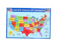 Zerodeko Póster de Mapa Mural de Estados Unidos en Papel UV Resistente, Educativo para Aprender Geografía en Aulas y Hogar, Póster de Pared Decorativo Mapa Físico de Eeuu, Adecuado