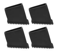 Zerodeko Protector Antideslizante para Pies de Escalera de Plástico Negro, Accesorio Plegable Resistente 4 Piezas para Baño y Uso Nocturno