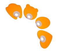 Zerodeko Protector de Lámpara para Uñas Acrílicas de Acrílico Naranja, 4 Piezas Bloqueo de Luz y Fácil Instalación para Salones de Belleza y Manicura en Casa